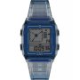 Timex Q TW2W45100 transparentny niebieski zegarek damski na pasku z wyświetlaczem