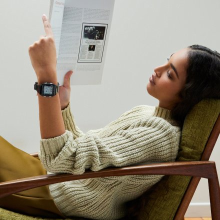 Timex Q TW2W45000 transparentny szary zegarek damski na pasku z wyświetlaczem