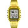 Timex Q Fortnite TW2W96600 transparentny żółty zegarek na pasku z wyświetlaczem