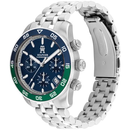 Tommy Hilfiger TH85 Chronograph zegarek męski srebrny z chronografem 1792185