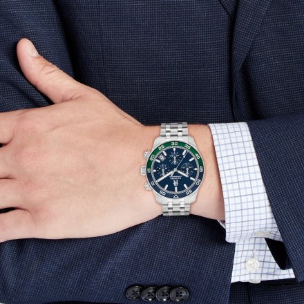 Tommy Hilfiger TH85 Chronograph zegarek męski srebrny z chronografem 1792185