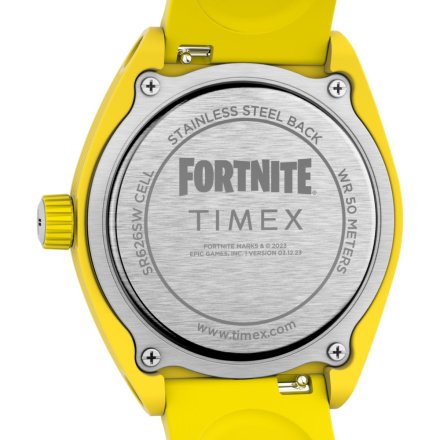 Timex Urban Pop Fortnite TW2W96700 żółty z kauczukowym paskiem
