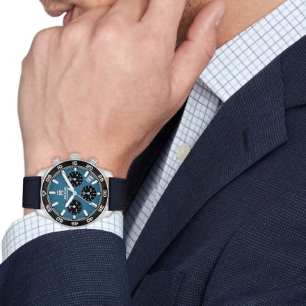 Tommy Hilfiger TH85 Chronograph zegarek męski srebrny z chronografem 1792187