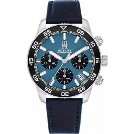 Tommy Hilfiger TH85 Chronograph zegarek męski srebrny z chronografem 1792187