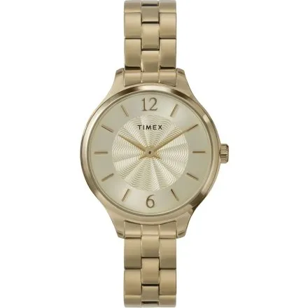 Timex Peyton TW2W98200 złoty zegarek damski na bransolecie