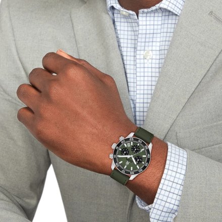 Tommy Hilfiger TH85 Chronograph zegarek męski srebrny z chronografem 1792188