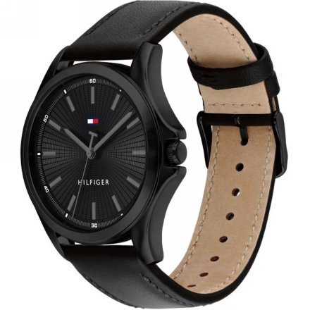Tommy Hilfiger Bruce zegarek męski czarny z czarnym paskem 1792190
