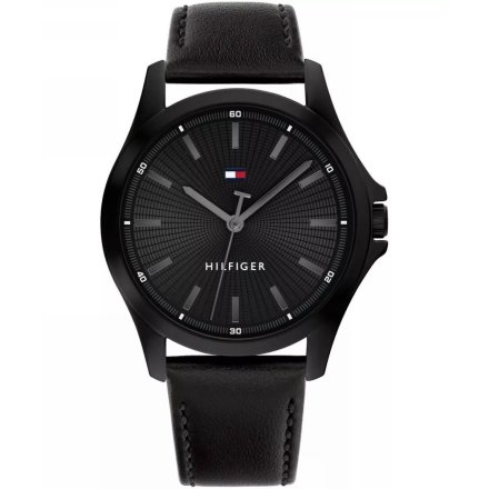 Tommy Hilfiger Bruce zegarek męski czarny z czarnym paskem 1792190