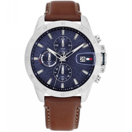 Tommy Hilfiger Jameson zegarek męski srebrny z chronografem 1792195