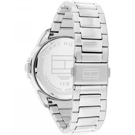 Tommy Hilfiger Oceanic Diver zegarek męski srebrny z czarną tarczą 1792203