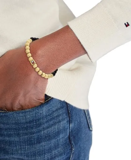 Tommy Hilfiger Semi-Precious Beads bransoletka damska czarno-złota 2780961