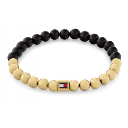 Tommy Hilfiger Semi-Precious Beads bransoletka damska czarno-złota 2780961