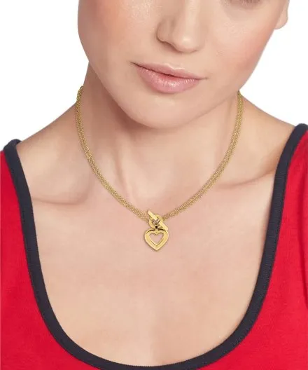 Tommy Hilfiger Toggle Heart naszyjnik damski złoty 2780968