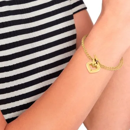 Tommy Hilfiger Toggle Heart bransoletka damska złota 2780970