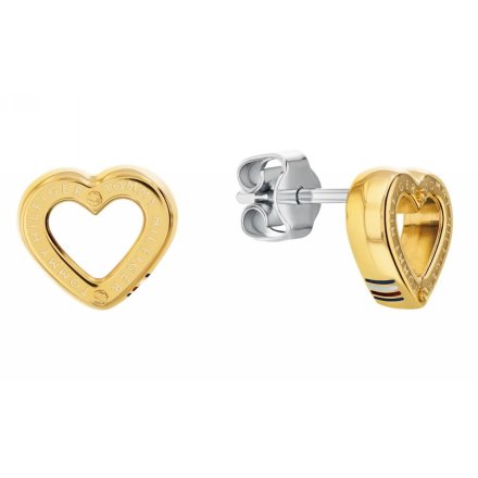 Tommy Hilfiger Toggle Heart kolczyki damskie złote 2780972