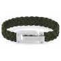 Tommy Hilfiger Flat Braided Leather bransoletka męska skórzana zielona 2790518