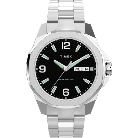 Timex Essex Day & Date TW2W92700 Męski zegarek srebrny na bransolecie