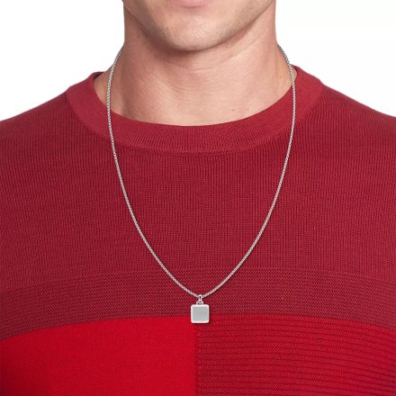 Tommy Hilfiger Iconic Square naszyjnik męski srebrny 2790543