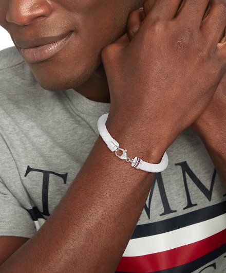 Tommy Hilfiger bransoletka męska silikonowa biała 2790555