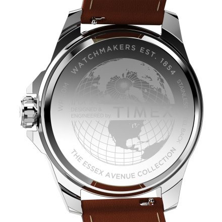 Timex Essex Day & Date TW2W92800 Męski zegarek srebrny na pasku