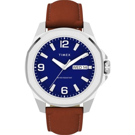Timex Essex Day & Date TW2W92800 Męski zegarek srebrny na pasku