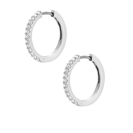 Fossil Ellis kolczyki damskie koła z kryształami 17 mm JA7234040