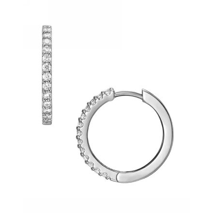 Fossil Ellis kolczyki damskie koła z kryształami 10 mm JF04802040