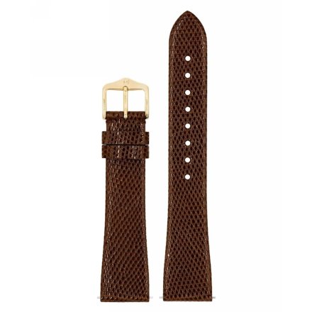 Brązowy pasek skórzany z jaszczurki 10 mm HIRSCH Lizard 01866110-1-10