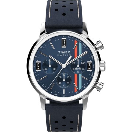Timex Marlin TW2W99000 zegarek męski z granatową tarczą i chronografem