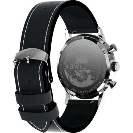 Timex Marlin TW2W98900 zegarek męski automatyczny srebrny z czarnym paskiem