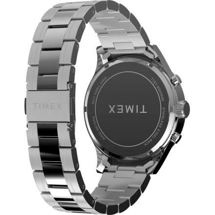 Timex Dress Chronograph TW2Y01400 srebrny zegarek męski z bransoletą