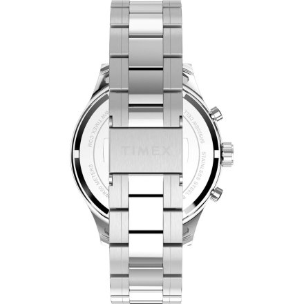 Timex Dress Chronograph TW2Y01400 srebrny zegarek męski z bransoletą