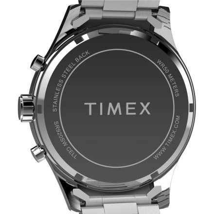 Timex Dress Chronograph TW2Y01400 srebrny zegarek męski z bransoletą