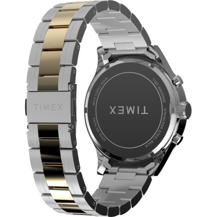 Timex Dress Chronograph TW2Y01500 złoto-srebrny zegarek męski z bransoletą