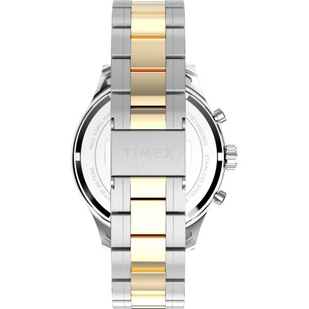Timex Dress Chronograph TW2Y01500 złoto-srebrny zegarek męski z bransoletą