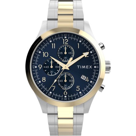 Timex Dress Chronograph TW2Y01500 złoto-srebrny zegarek męski z bransoletą