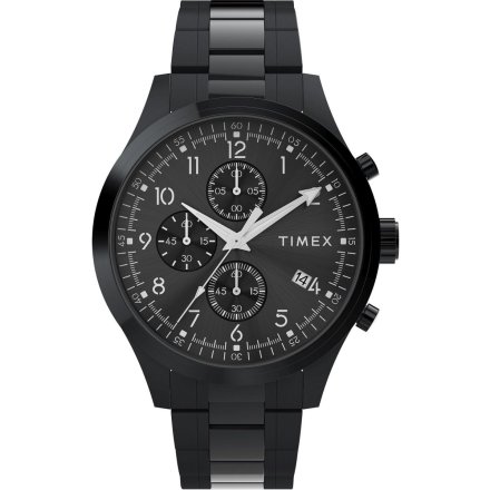 Timex Dress Chronograph TW2Y01600 czarny zegarek męski z chronografem