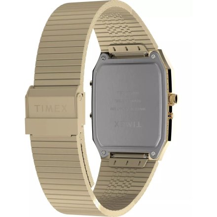 Timex Q Ana-Digi Reissue TW2Y06000 zegarek męski złoty z wyświetlaczem