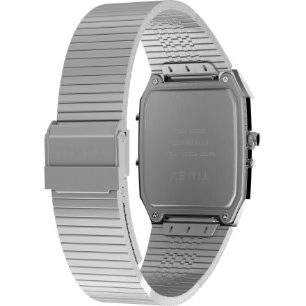 Timex Q Ana-Digi Reissue TW2Y05900 zegarek męski srebrny z wyświetlaczem
