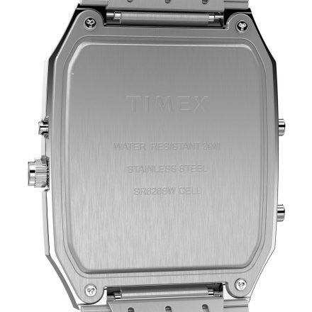 Timex Q Ana-Digi Reissue TW2Y05900 zegarek męski srebrny z wyświetlaczem