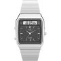 Timex Q Ana-Digi Reissue TW2Y05900 zegarek męski srebrny z wyświetlaczem