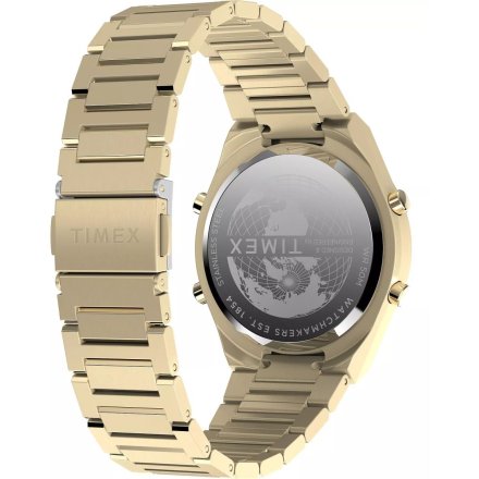 Timex Q Q80 Continental TW2Y09700 zegarek męski złoty z wyświetlaczem