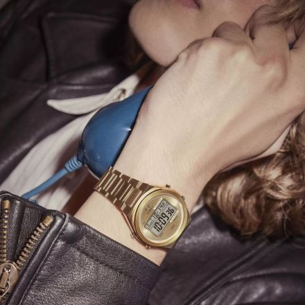 Timex Q Q80 Continental TW2Y09700 zegarek męski złoty z wyświetlaczem
