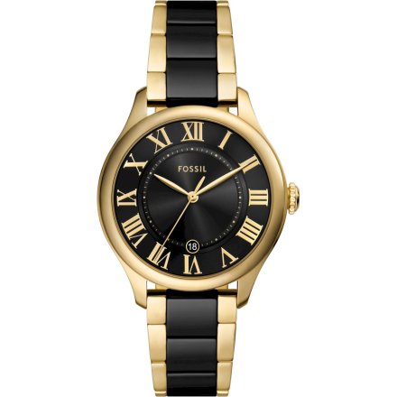 Fossil Gilmore zegarek damski złoto-czarny na bransoletce CE1132