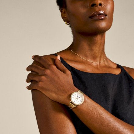 Fossil Jacqueline Zegarek Damski Fossil złoty na bransoletce ES5167