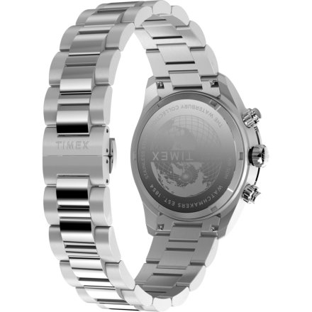 Timex Waterbury Heritage Chronograph TW2Y19200 Zegarek męski srebrny na bransolecie