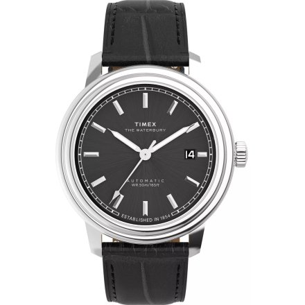 Timex Waterbury Metropolitan Automatic TW2Y23000 Zegarek męski automatyczny z czarną tarczą