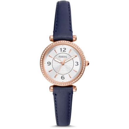 Fossil Carlie Zegarek Damski na granatowym pasku ES5295