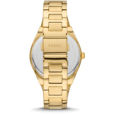 Fossil Scarlette zegarek damski złoty z bransoletką i datownikiem ES5299