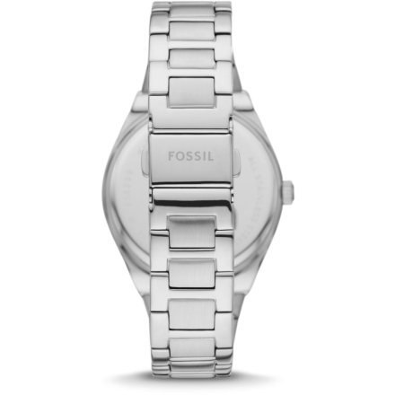 Fossil Scarlette zegarek damski srebrny z bransoletką i datownikiem ES5300